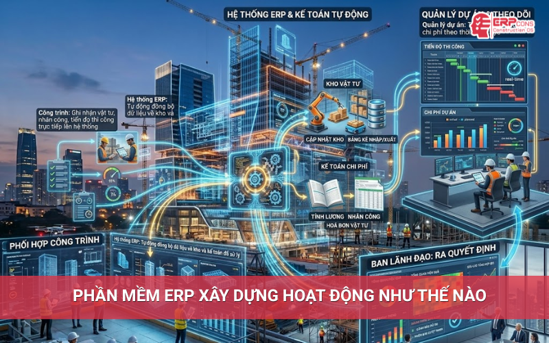 phần mềm quản trị doanh nghiệp xây dựng hoạt động như thế nào